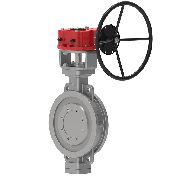 Valve de papillons à plaquette à plaquette en métal excentrique triple